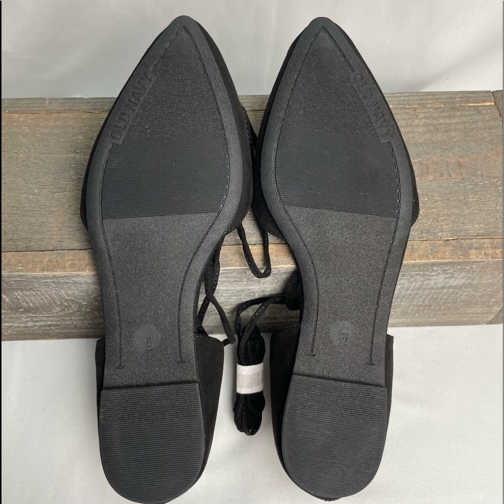3/$25💥 NEW Old Navy Pointed Toe Ankle Wrap Flats Sz 6 M4 - Picture 6 of 8